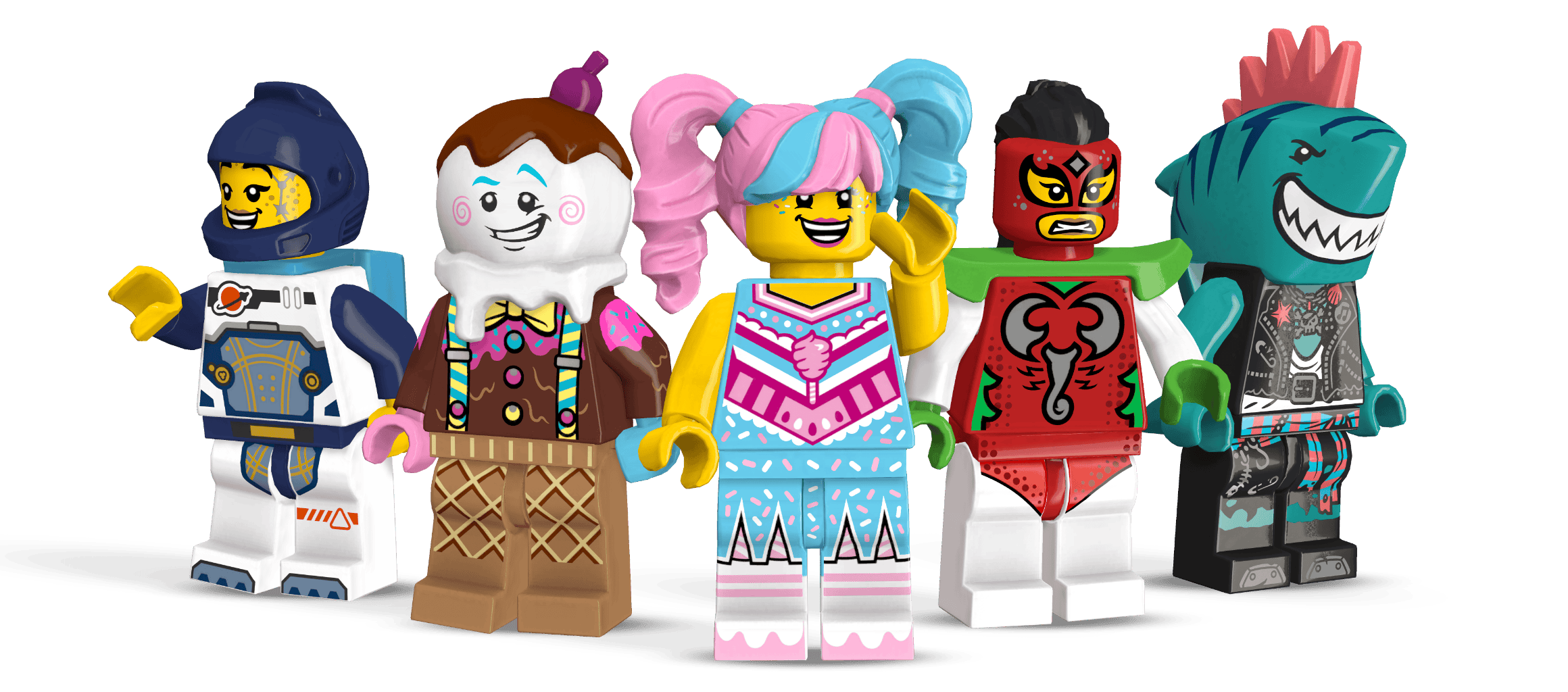 5 unique LEGO® Minifigures